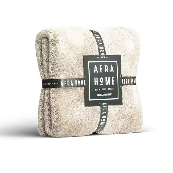 پتو 240*200 کرم روشن 2303  افرا